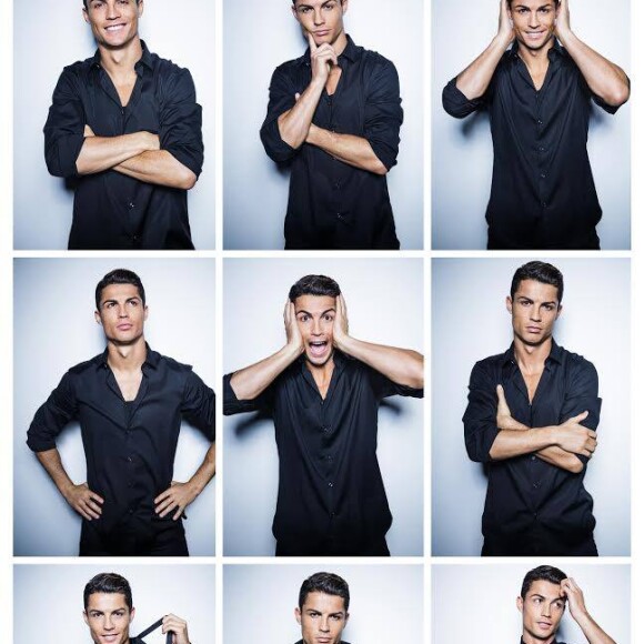 Cristiano Ronaldo jouant les mannequins pour sa marque CR7.