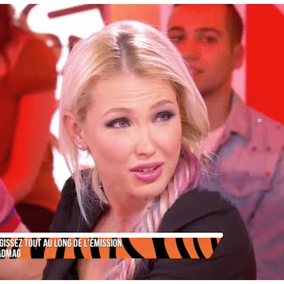 Andréane des "Anges 8" dans le "Mad Mag" sur NRJ12. Le 5 avril 2016.