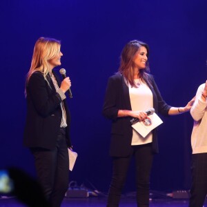 Justine Fraioli, Karine Ferri (enceinte), la chanteuse Zaz (Isabelle Geffroy), Elodie Gossuin-Lacherie - Concert RFM Music Live au Comedia à Paris le 3 novembre 2015. © CVS / Bestimage