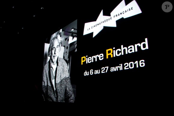Exclusif - Illustration - Ouverture de la rétrospective Pierre Richard à la Cinémathèque française à Paris, le 6 avril 2016.
