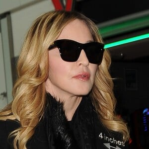 Madonna à l'aéroport d'Heathrow, à Londres, le 7 avril 2016