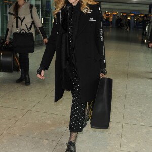 Madonna à l'aéroport d'Heathrow, à Londres, le 7 avril 2016