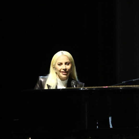 Lady Gaga sur le campus de l'Université de Las Vegas, le 7 avril 2016.