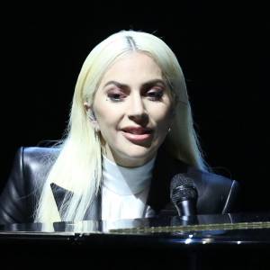 Lady Gaga sur le campus de l'Université de Las Vegas, pour l'événement It's on us, le 7 avril 2016.