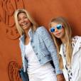 Natty Belmondo et sa fille Stella Belmondo - People au village des Internationaux de France de tennis de Roland Garros à Paris. Le 30 mai 2015.