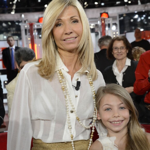 Natty et Stella Belmondo - Enregistrement de l'émission "Vivement Dimanche" à Paris le 10 avril 2013.