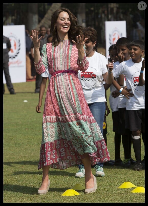 La duchesse de Cambridge, Catherine Kate Middleton au parc Oval Maidan à Bombay le 10 avril 2016 © Stephen Lock/i-Images via ZUMA Wire / Bestimage