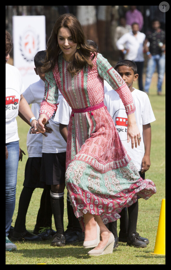 La duchesse de Cambridge, Catherine Kate Middleton au parc Oval Maidan à Bombay le 10 avril 2016 © Stephen Lock/i-Images via ZUMA Wire / Bestimage