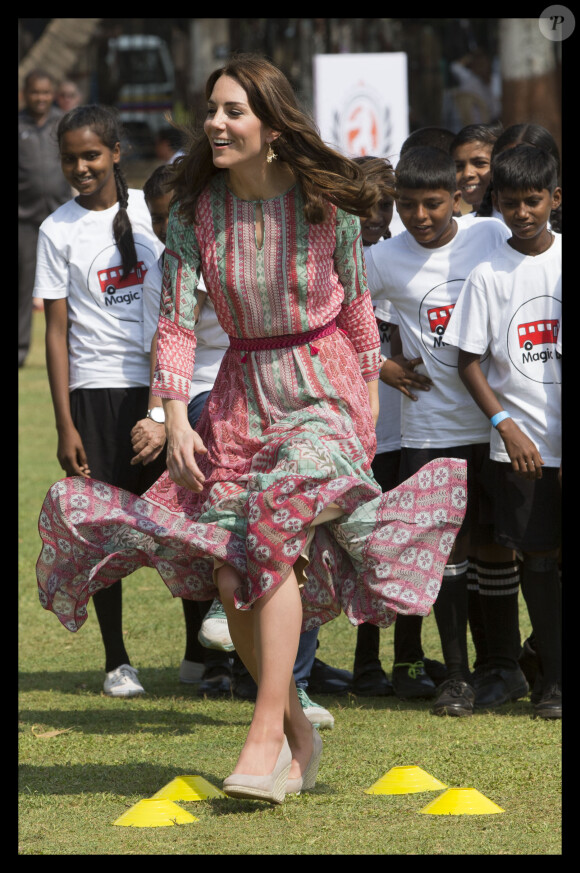 La duchesse de Cambridge, Catherine Kate Middleton au parc Oval Maidan à Bombay le 10 avril 2016 © Stephen Lock/i-Images via ZUMA Wire / Bestimage