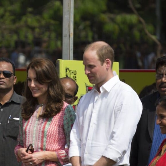 Le prince William et la duchesse de Cambridge, Catherine Kate Middleton au parc Oval Maidan à Bombay le 10 avril 2016