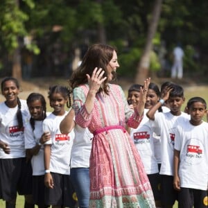 Le prince William et la duchesse de Cambridge, Catherine Kate Middleton au parc Oval Maidan à Bombay le 10 avril 2016