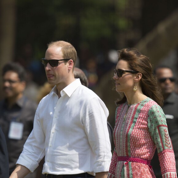 Le prince William et la duchesse de Cambridge, Catherine Kate Middleton au parc Oval Maidan à Bombay le 10 avril 2016