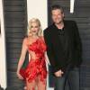 Gwen Stefani et son compagnon Blake Shelton à la soirée "Vanity Fair Oscar Party" après la 88ème cérémonie des Oscars à Hollywood, le 28 février 2016.