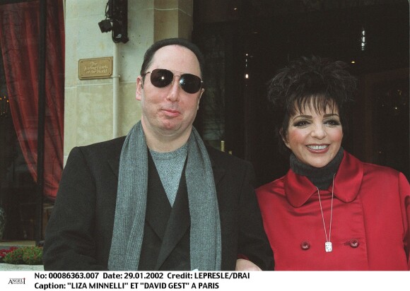 Liza Minnelli et David Gest à Paris, le 29 janvier 2002