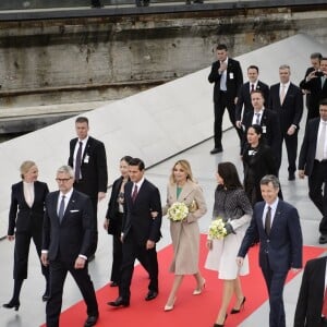 Le prince Frederik et la princesse Mary de Danemark ont accompagné le président du Mexique Enrique Pena Nieto et sa femme Angèlica Rivera lors de leur visite au château de Kronborg et au musée Maritime à Elseneur, le 13 avril 2016, lors de leur visite d'Etat.