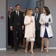 Le président du Mexique, Enrique Pena Nieto, et sa femme, Angelica Rivera, visitaient l'école Tjornegards avec le prince Frederik et la princesse Mary de Danemark à Gentofte le 14 avril 2016 lors de leur visite officielle de deux jours.