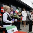 La princesse Mary de Danemark et la première dame du Mexique Angèlica Rivera ont visité le 14 avril 2016 une école qui travaille avec le programme anti-intimidation de la Fondation Mary à Kokkedal lors de la visite officielle de deux jours du couple présidentiel mexicain au Danemark.