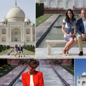 Le prince William et Kate Middleton, 24 ans après Lady Di, ont pris la pose devant le Taj Mahal le 16 avril 2016, au dernier jour de leur tournée royale en Inde.