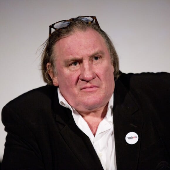 Gérard Depardieu lors de la clôture du Ramdam Festival, à Tournai en Belgique, le 28 janvier 2014.