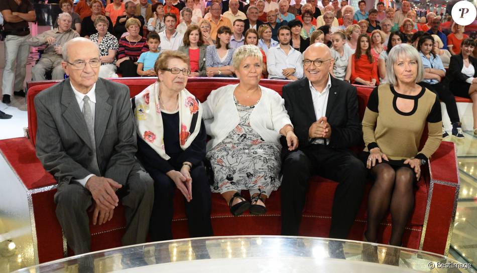 Mimie Mathy avec ses parents Marcel et Roberte, son mari ...