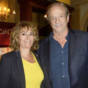 Josiane Stoléru et son mari Patrick Patrick Chesnais - 100 ans déjà ! - Hommage à Gisèle Casadesus au Théatre Edouard Vll à Paris le 29 septembre 2014.