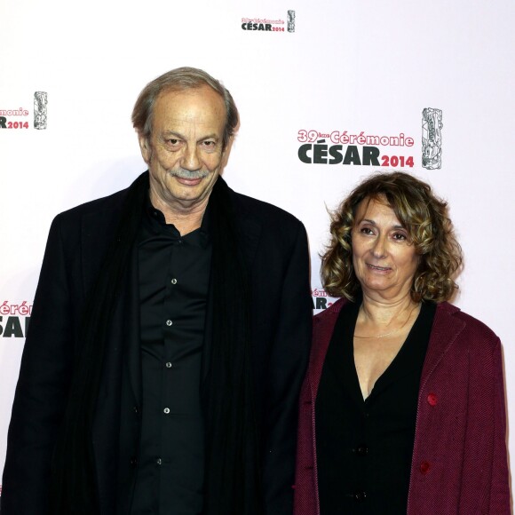 Patrick Chesnais et sa femme Josiane Stoléru - 39e cérémonie des Cesar au théâtre du Châtelet à Paris, Le 28 Février 2014