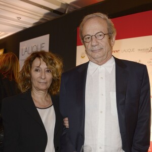 Patrick Chesnais et sa femme Josiane Stoleru - Diner de gala du 93e Grand Prix d'Amerique au Pavillon d'Armenonville, le 25 janvier 2014