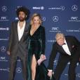 Noah, Lilly et Boris Becker sur le tapis rouge des Laureus World Sports Awards 2016 à Berlin. Le 18 avril 2016.