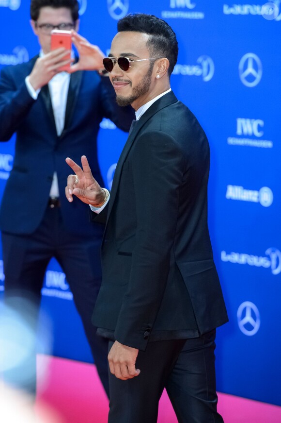 Lewis Hamilton assiste aux Laureus World Sports Awards 2016" à Berlin. Le 18 avril 2016.