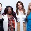 Ella Giselle, Chandi Moore, Caitlyn Jenner (Bruce Jenner) et Candis Cayne à la Conférence de presse pour la série "I Am Cait" à Beverly Hills. Le 15 mars 2016