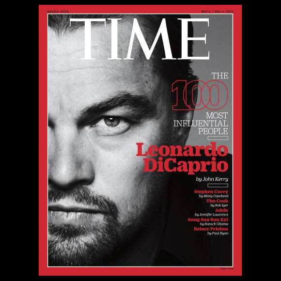 Léonardo DiCaprio en couverture du magazine Times, en kiosques au mois de mai prochain.