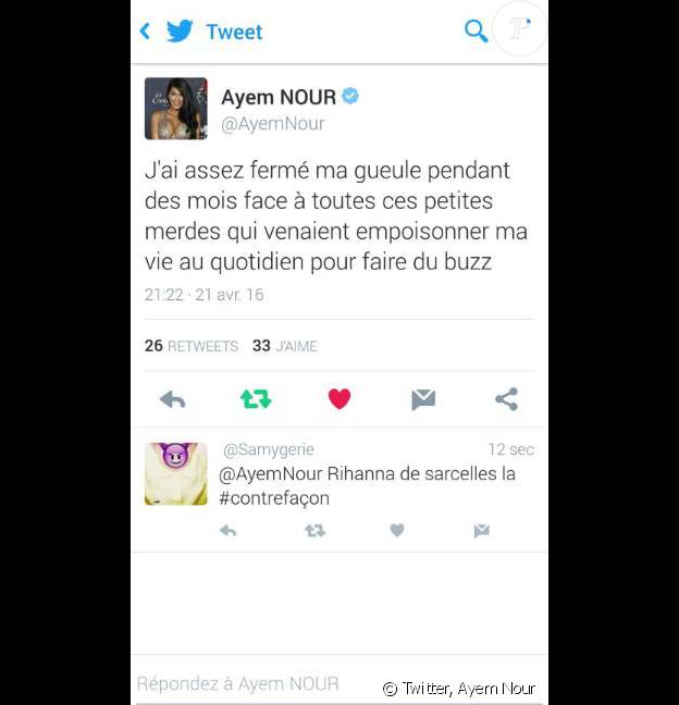 Ayem Nour critique Nehuda des "Anges 8" sur Twitter