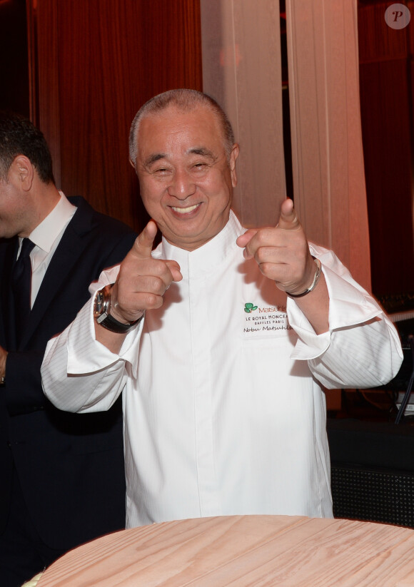 Exclusif - Le chef Nobu Matsuhisa - Inauguration du restaurant Matsuhisa par le chef Nobu Matsuhisa au Royal Monceau à Paris. Le 14 avril 2016 © Rachid Bellak / BestImage