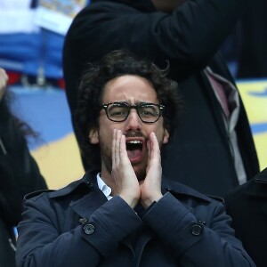 Thomas Hollande - People dans les tribunes du match de coupe de la ligue PSG-Lille au Stade de France à Paris, le 23 avril 2016.  People during the League Cup final soccer match between Paris Saint Germain and Lille, at the Stade de France stadium, in Saint Denis, north of Paris, France, on April 23, 2016.23/04/2016 - Paris