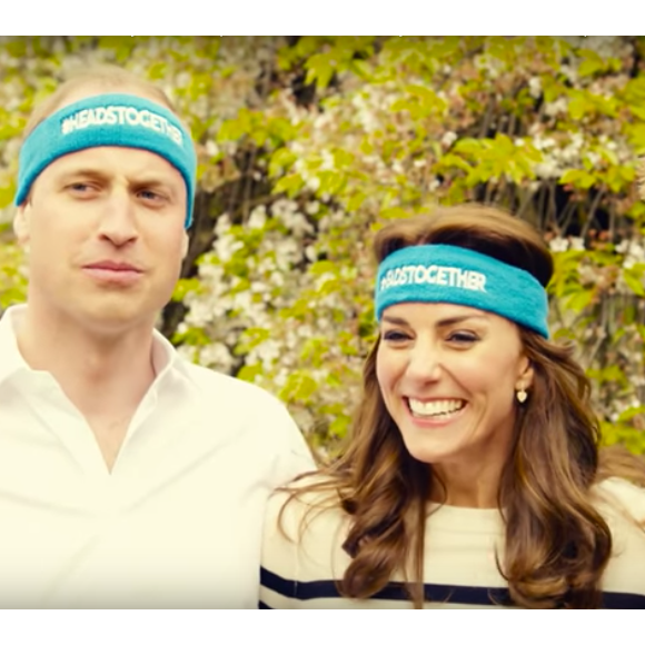 Kate Middleton, le prince William et le prince Harry ont participé le 21 avril dans les jardins de leur résidence du palais de Kensington à un spot de sensibilisation à la santé mentale pour le compte de l'association Heads Together révélé le 24 avril 2016.