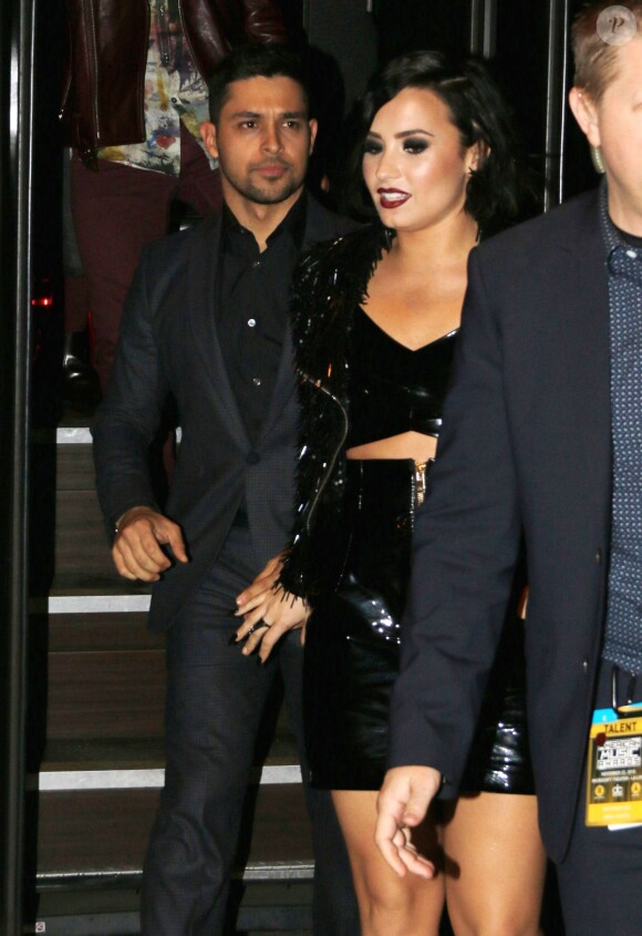 Demi Lovato et son compagnon Wilmer Valderrama à l'after party de Jennifer Lopez des American Musics Awards à Hollywood le 22 novembre 2015. © CPA / Bestimage