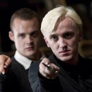 Joshua Herdman et Tom Felton dans Harry Potter