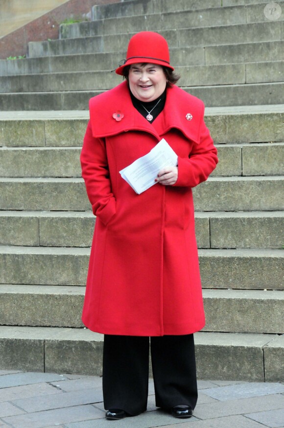 Susan Boyle au lancement de "2012 Scottish Poppy Appeal" a Glasgow, le 24 octobre 2012.
