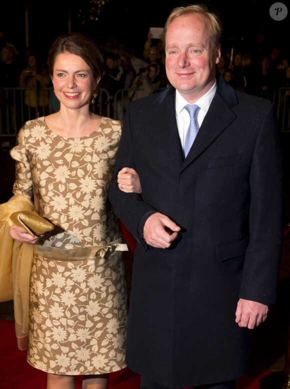 Le prince Carlos de Bourbon-Parme et la princesse Annemarie lors de la célébration des 200 ans de royauté néerlandaise à Scheveningen, le 30 novembre 2013.