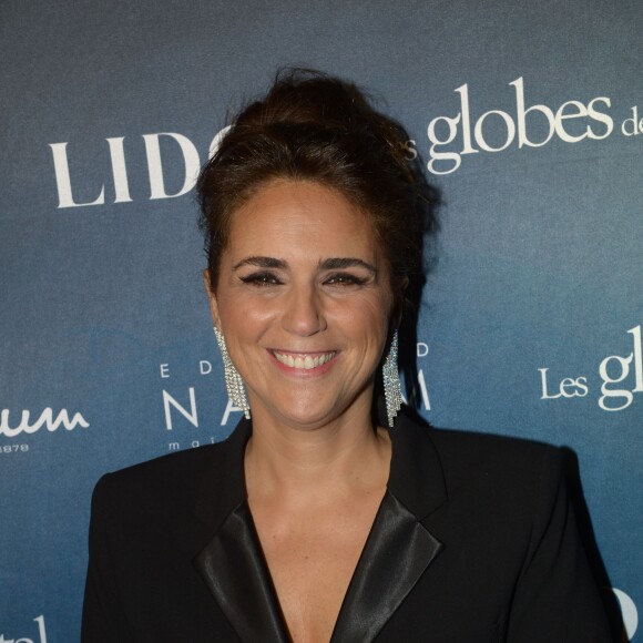 Valérie Bénaïm - Arrivées Intérieur - 9e cérémonie des Globes de Cristal au Lido à Paris, le 10 mars 2014.