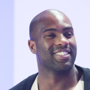 Teddy Riner à une conférence de presse France Télévisions "J-100 avant les Jeux olympiques de Rio 2016" au palais de Chaillot à Paris, le 27 avril 2016 2016. © CVS/Bestimage