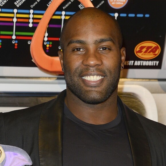 Teddy Riner à l'avant-première du film "Zootopie" au cinéma Gaumont Marignan à Paris, le 28 janvier 2016