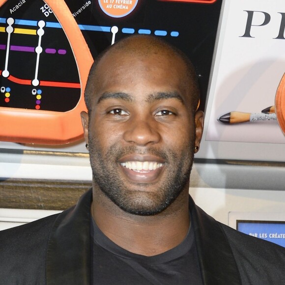 Teddy Riner à l'avant-première du film "Zootopie" au cinéma Gaumont Marignan à Paris, le 28 janvier 2016