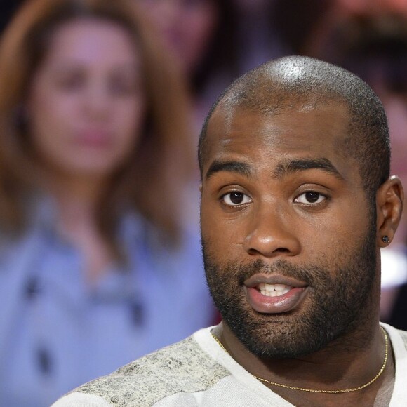 Teddy Riner à l'enregistrement de l'émission "Vivement Dimanche" à Paris le 20 janvier 2016