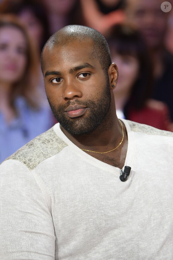 Teddy Riner à l'enregistrement de l'émission "Vivement Dimanche" à Paris le 20 janvier 2016