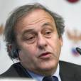 Michel Platini, président de Union européenne des associations de football, lors d'une conférence de presse à Moscou, le 20 janvier 2015.