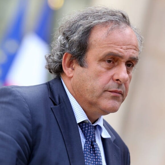 Michel Platini - A l'occasion du lancement de l’Euro 2016, organisé en France, le Président de la République, François Hollande a réuni les principaux protagonistes autour d’un déjeuner au Palais de l'Elysée à Paris le 11 septembre 2014.