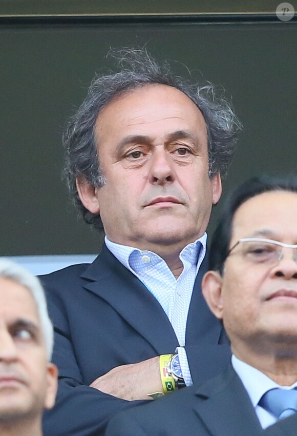 Michel Platini - People au Match d'ouverture de la Coupe du Monde 2014 qui oppose le Brésil à la Croatie à Sao Paulo le 12 juin 2014.