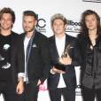  Louis Tomlinson, Liam Payne, Niall Horan et Harry Styles du groupe One Direction, à Las Vegas le 17 mai 2015. 