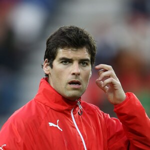 Yoann Gourcuff - People au match de football "PSG - Rennes" au Parc des Princes à Paris le 29 avril 2016